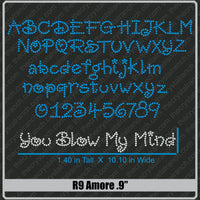 Amore .9 Rhinestone Font R9