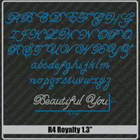 Royalty 1.3 Rhinestone Font R4
