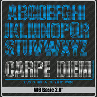 Basic 2.0 Rhinestone Font W6