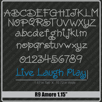 Amore 1.15 Rhinestone Font R9