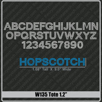 Tote 1.2 Rhinestone Font W135