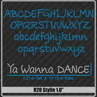 Stylin 1.0 Rhinestone Font R20