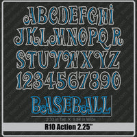 Action 2.25 Rhinestone Font R10