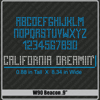 Beacon .9 Rhinestone Font W90
