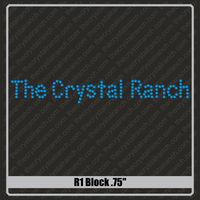 Block .75 Rhinestone Font R1