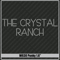 Punky 1.6 Rhinestone Font W630