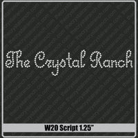 Script 1.25 Rhinestone Font W20