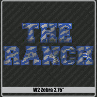 Zebra 2.75 Rhinestone Font W2