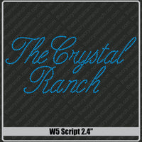 Script 2.4 Rhinestone Font W5
