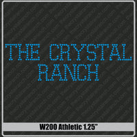 Athletic 1.25 Rhinestone Font W200