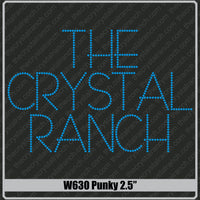 Punky 2.5 Rhinestone Font W630