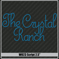 Script 2.5 Rhinestone Font W023