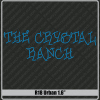 Urban 1.6 Rhinestone Font R18