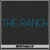 Punky 2.0 Rhinestone Font W630