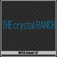 Island 1.6 Rhinestone Font W120