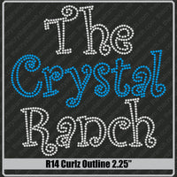Curlz 2.25 Rhinestone Font R14
