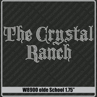 Olde School 1.75 Rhinestone Font W8900
