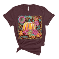 Floral Pumpkin Tee HTV093