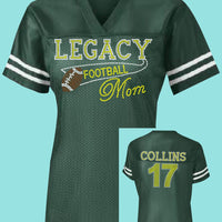 Legacy Eagles Football and Cheer MOM Rhinestone Jersey