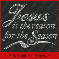 Jesus is the Reason for the Season Rhinestone Transfer H077