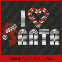 I Love Santa Rhinestone Transfer H079