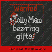 Wanted Jolly Man Rhinestone Transfer H127