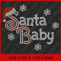Santa Baby Rhinestone Transfer H129