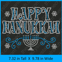 Happy Hanukkah Rhinestone Transfer H149