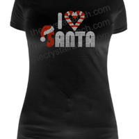 I Love Santa Rhinestone Transfer H079