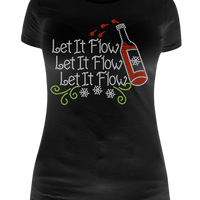 Let It Flow Wine Rhinestone Transfer H116