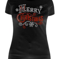 Merry Christmas Rhinestone Transfer H158