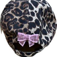 Pink GR Patch on a Leopard Cap