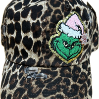 Pink GR Patch on a Leopard Cap