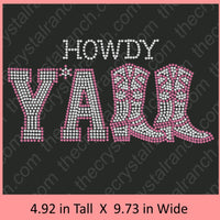Howdy Y'all Rhinestone Transfer R105