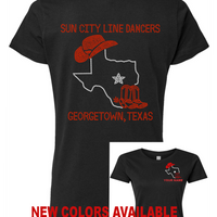Sun City Line Dancers Rhinestone Tee