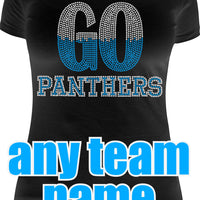 Go Team Custom Rhinestone Tee