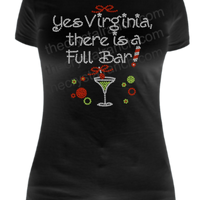 Yes Virginia, there is a full bar! Rhinestone Transfer H084