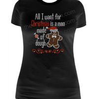 Man Made Of Dough Rhinestone Transfer H128