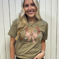Thankful Bow Tee HTV083