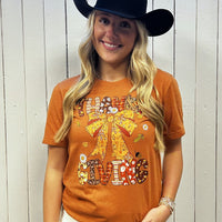 Thanksgiving Bow Tee HTV084