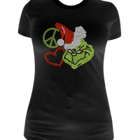 Peace Love Rhinestone Transfer H124