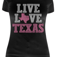 Live Love Texas Rhinestone Transfer R100