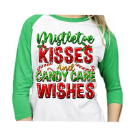 Mistletoe Kisses and Candy Cane Wishes Tee HV179