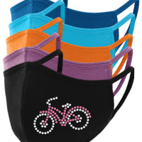 Bicycle Rhinestone Face Mask