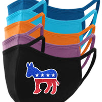 Democrat Donkey Glitter Face Mask