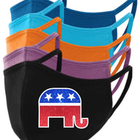 Republican Elephant Glitter Face Mask