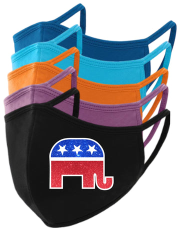 Republican Elephant Glitter Face Mask