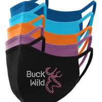 Buck Wild Rhinestone Face Mask