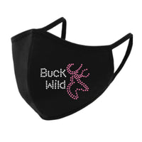 Buck Wild Rhinestone Face Mask