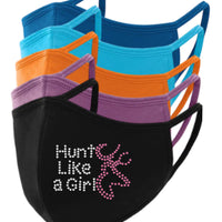 Hunt Like a Girl Rhinestone Face Mask